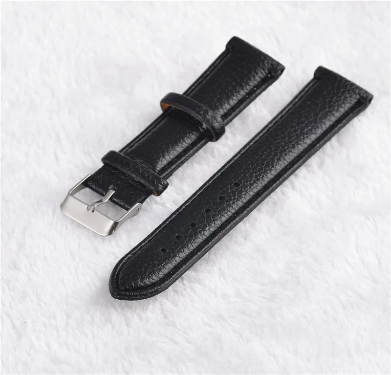 Ремешок для часов из искусственной кожи 20 мм черный и коричневый Модный