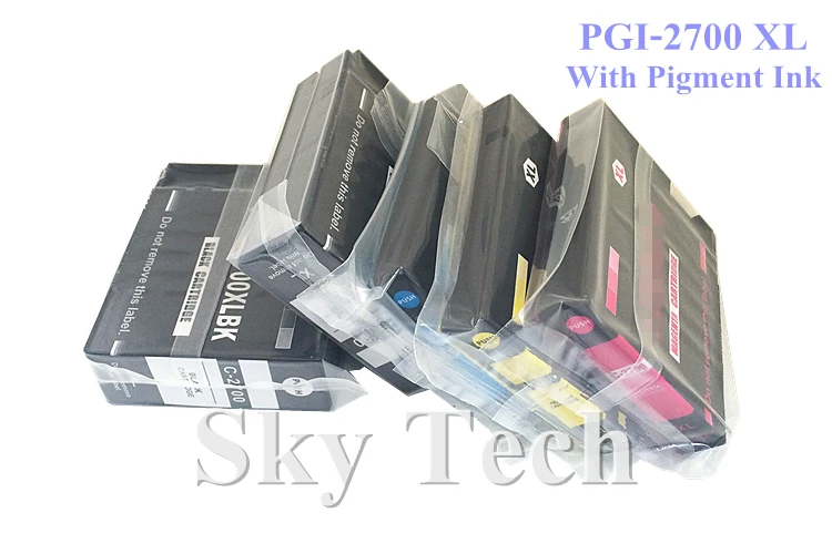 Полный Пигмент Совместимый картридж для PGI2700 PGI-2700XL, костюм для Canon MAXIFY IB4070 MB5070 MB5370 и т. д
