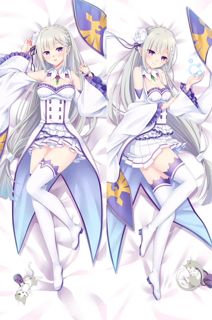 

Re - Zero kara Hajimeru Isekai Seikatsu Emilia Dakimakura Pillow Case 16214