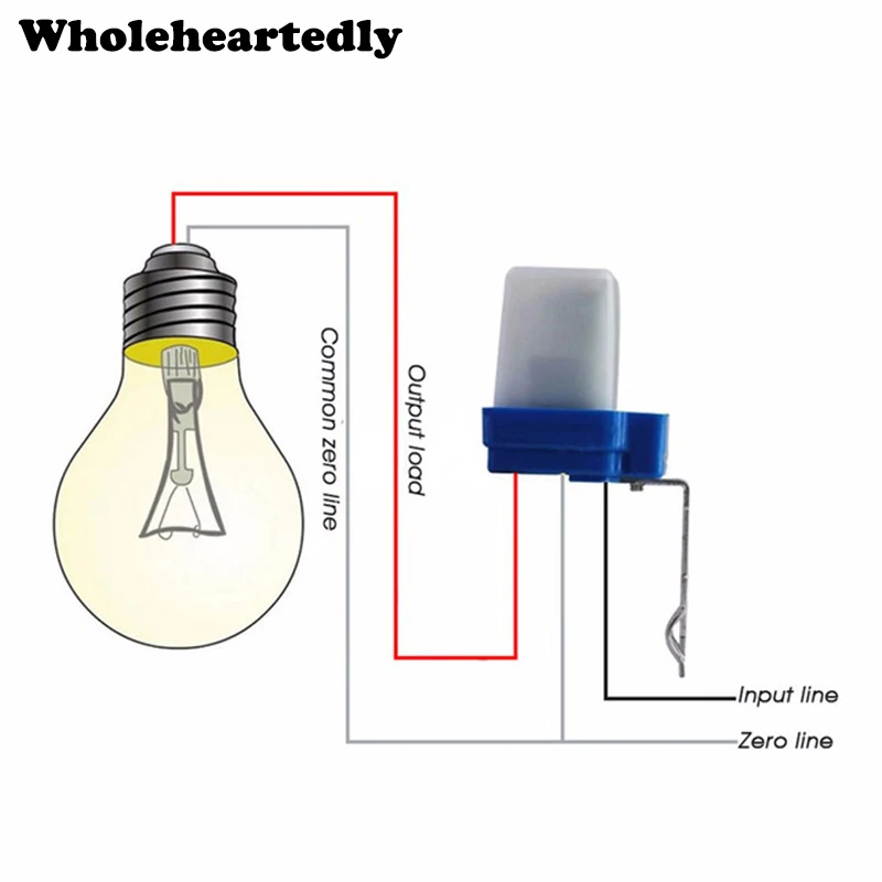 Automatic Auto On Off Photocell AC DC 220V 110V 24V 12V Street Light