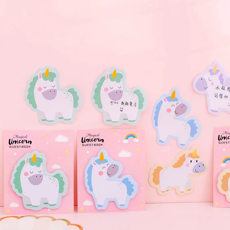 

36 pcs/lot Unicorn Memo Pad Cartoon Planner Stickers Sticky Notes Stationery Label office School Supplie Notepad escolar