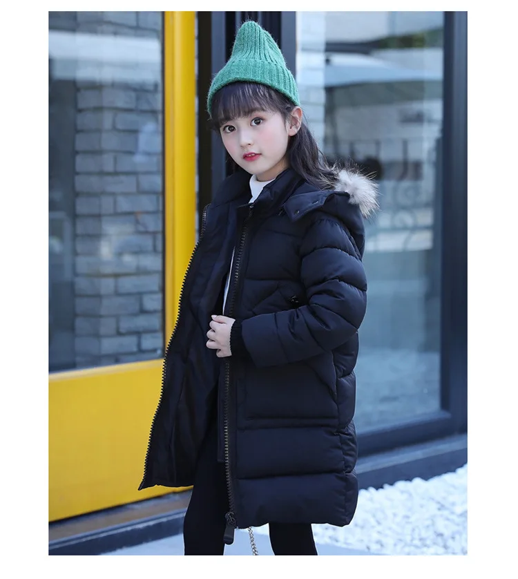 new 2017 winter girls padded coats long clothes children solid hooded jackets for girl warm tops kids parka clothing 4 5 6 7 8 9 10 11 12 13 14 15 years little big teenage girl coat winter long  girls winter coats 2017 (27)