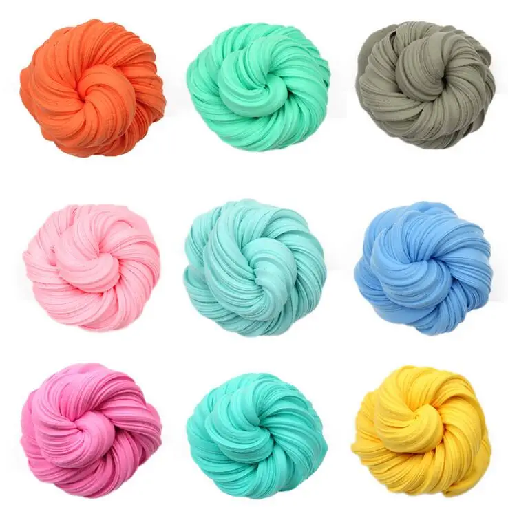 Super Fluffy Slime Clay DIY Soft Glue Foam Beads Box Cotton Ball Kit Not Plasticine Craft for Antistress Kids Toys Supplies gift