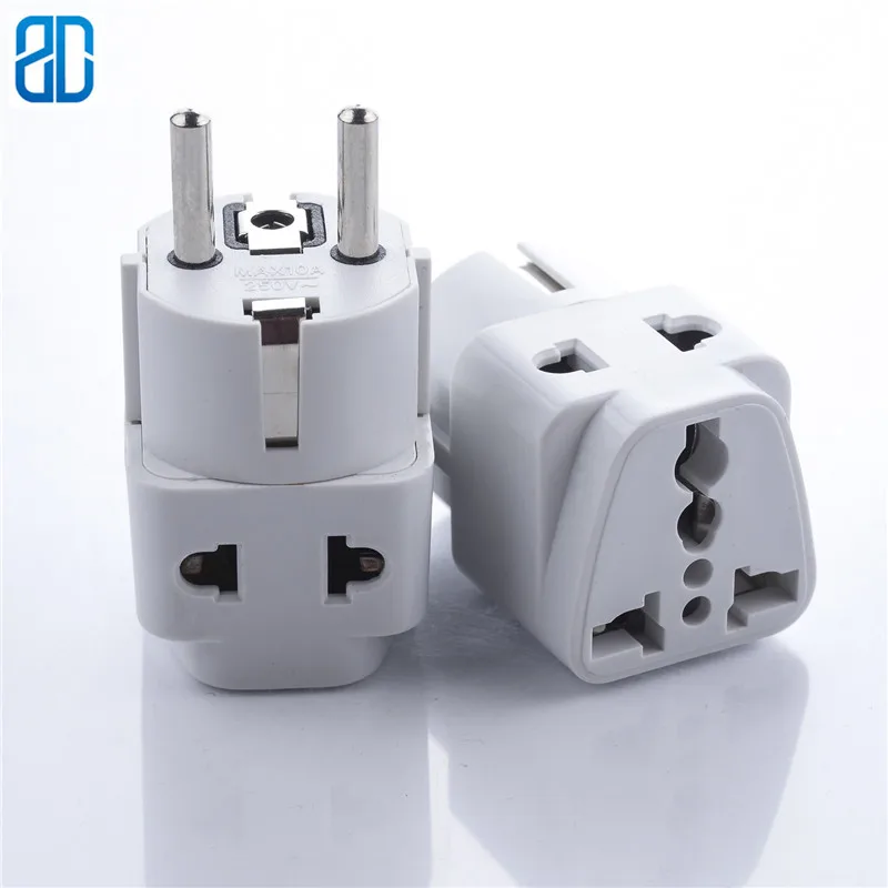 #*Cheap 2 In 1 White US Euro Germany French Australia Universal AC Power Plug Adapter Travel Plug Converter Connector Plug Socket