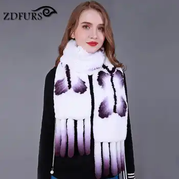 white fur shawl ZDFURS brand new high quality rabbit knitted scarf white fur shawl ZDFURS brand new high quality rabbit knitted scarf