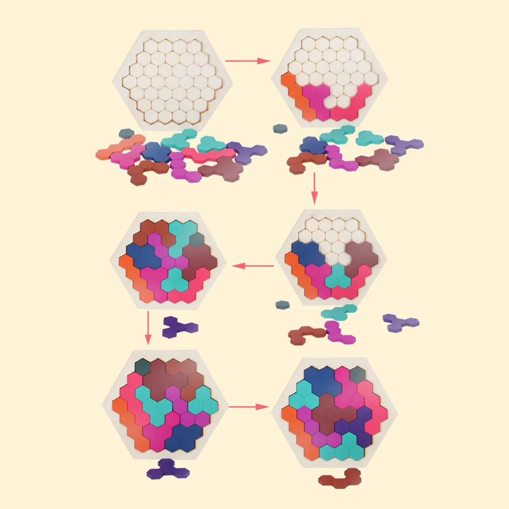 3D паззлы детская деревянная игрушка вафельная логика паззлы Tangram обучение мозг Desktop детские развивающие игрушечные лошадки IQ игры