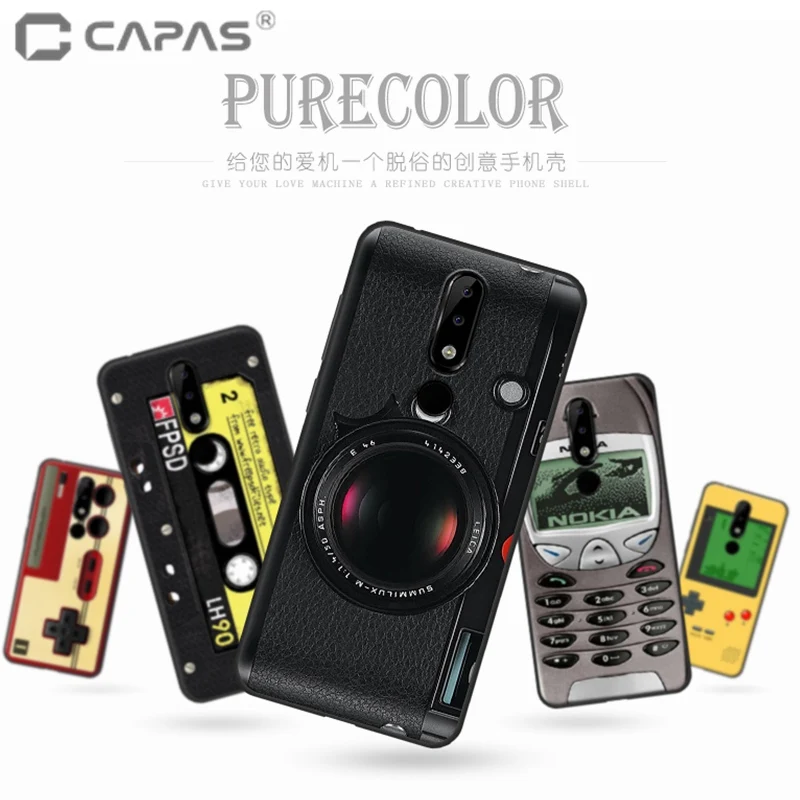 

For Nokia X5 Case Cover Soft TPU Silicone Patterned Phone Case for Nokia 5.1 Plus 5.86" Luxury Shockproof Protective Funda Capa