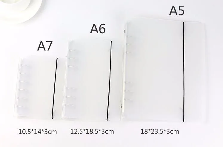 Креативный B5/A5/A6/A7 ПП блокнот аксессуар лист оболочка офисные школьные канцелярские принадлежности прозрачный лаконичный 6 отверстий Переплетчик планировщик Обложка