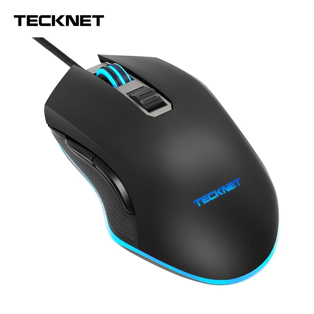 

TeckNet Gaming Mouse 7200DPI Programmable Mouse Wired PC Computer Gamer Optical Gaming Mice with 6 Button 5DPI Adjustable Levels