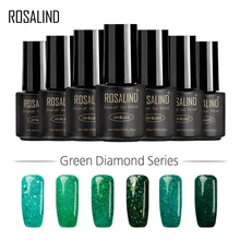 Rosalind esmalte em gel uv/led colorido, esmalte de alta qualidade em gel verde para unhas, 1s 7ml mergulhar off unhas art gel lacquer