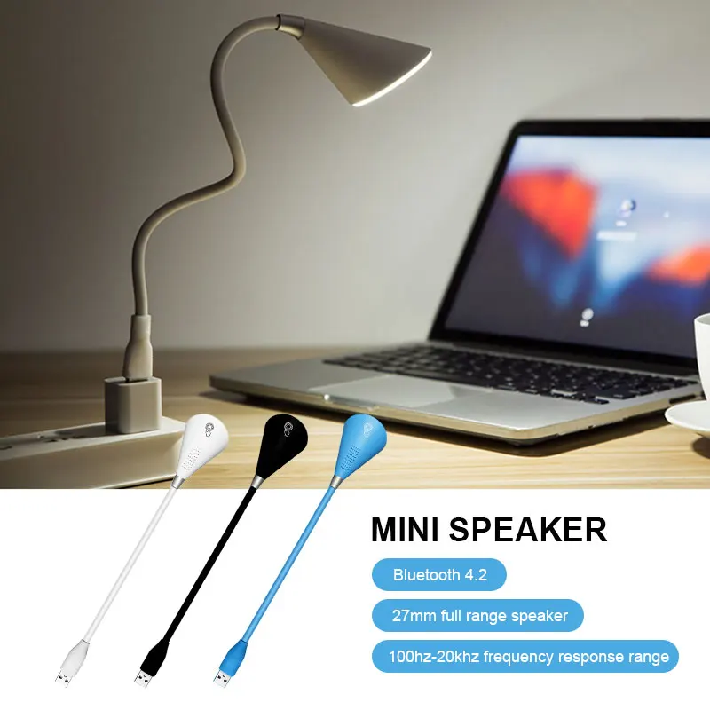 Bluetooth 4,2 динамик сабвуфер плеер бесступенчатая затемнение 2 Вт холодное/теплое освещение портативная usb-лампа для ноутбука