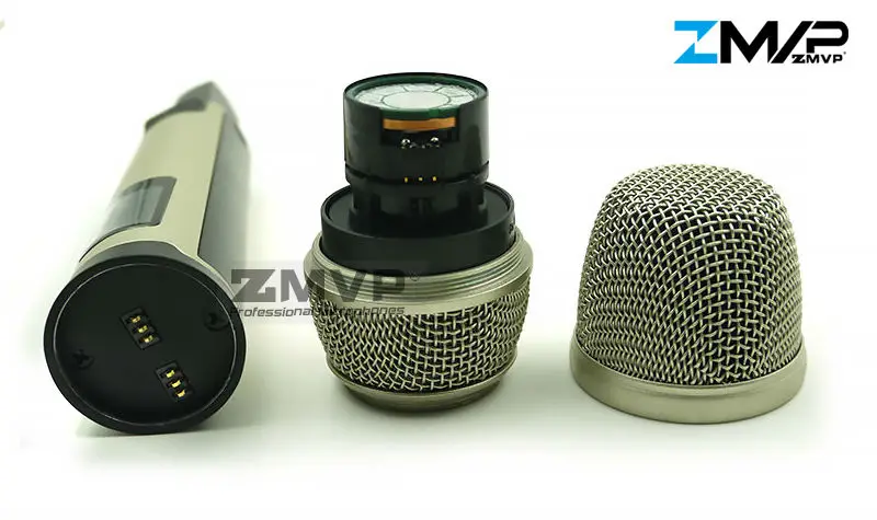 2050 Профессиональный UHF беспроводной микрофон караоке система с золотым цветом двойной ручной передатчик микрофон