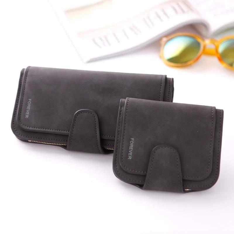 

Fashion Hasp Long Wallet Synthetic Matte PU Leather High Quality Credit Card Holder Purse Wallet