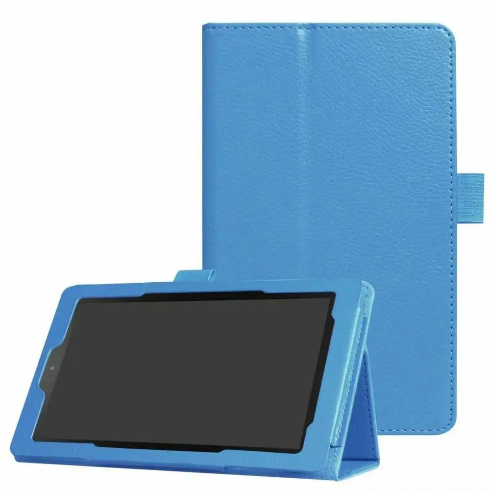 Для Amazon Kindle Fire HD 7 Кожа Folio Stand чехол Fire7 7 дюймов чехол для планшета защитный корпус/кожа противоударный - Цвет: Light Blue