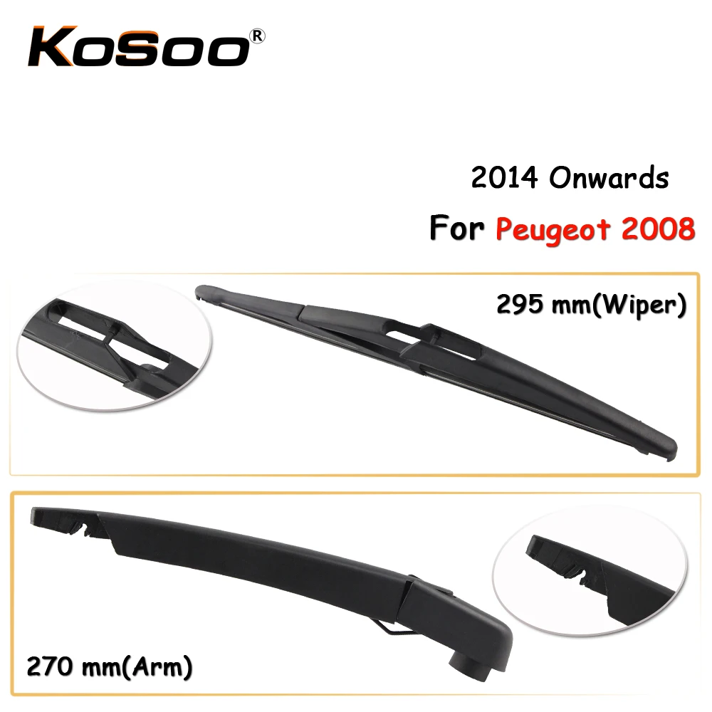 KOSOO Auto Rear Car Wiper Blade For Peugeot 2008,295mm 2014 Onwards
