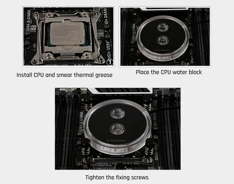 Курган водоблок для процессора поддерживает процессоры Intel LGA 1150 1151 1155 1156 разъем/AM3 AM4/2011X99X299/Копер теплоотвода/Синхронный A