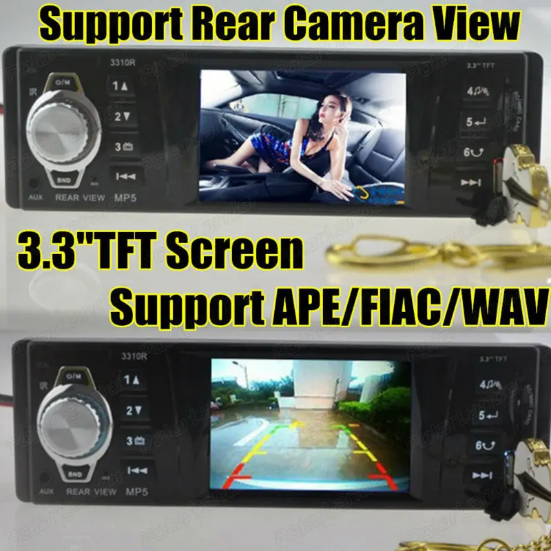 Поддержка сзади Камера, стерео, MP4 плеер 12 V для автомобильного аудио-видео MP5 FM USB передатчик, циклическая запись, SD карт MMC вкладыш, 1 din