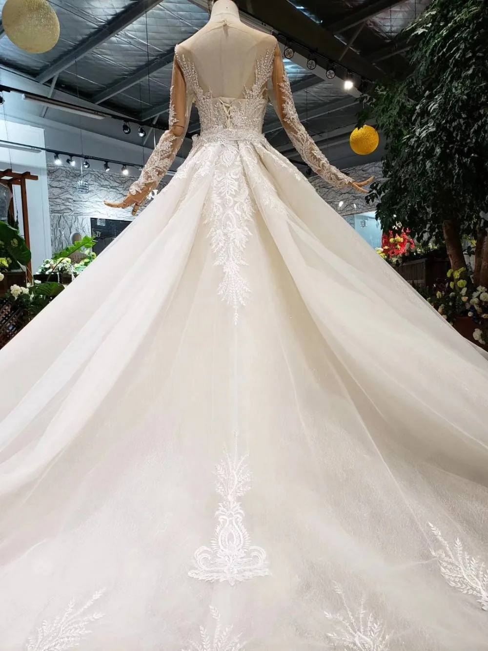 CloverBridal Высокое качество Европа Америка Стиль Длинные рукава Кружева Тюль Русалка Свадебные платья 2019 со съемным длинным шлейфом