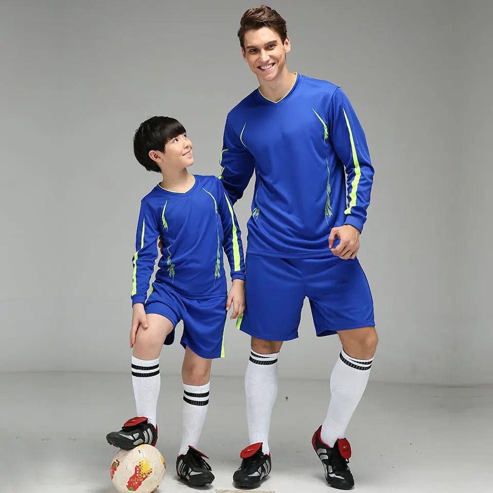 Мужской футбольный костюм команда спортивный комплект Для мужчин s Дети футболки для регби, футбола рубашки костюм униформа с длинным рукавом Спортивные костюмы с принтом на заказ