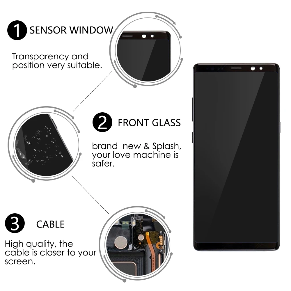 ЖК дисплей Sinbeda Super AMOLED 6 3 дюйма для Samsung Note 8 N950F дигитайзер дисплея с сенсорным