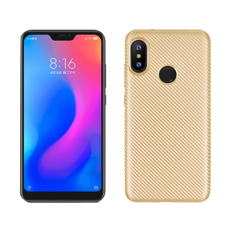 cheap Xiaomi Redmi 6 Pro Case Ultra thin Carbon Fiber Shockproof Phone Case on for Founda Xiaomi Redmi 6a Redmi6 Pro Case Cover Coque