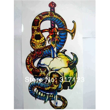 

(50PCS/LOT) Wholesale horrific Snake personalized Funny motorcycle car stickers decals car styling wall stickers