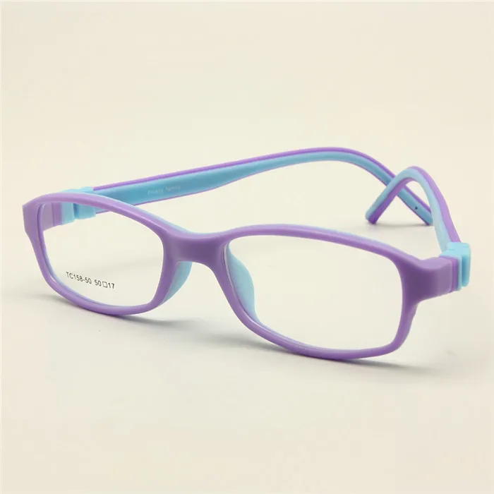Детские оптические очки, оправа, размер 50, силиконовый защитный гибкий висок, детские очки, небьющиеся, для мальчиков и девочек