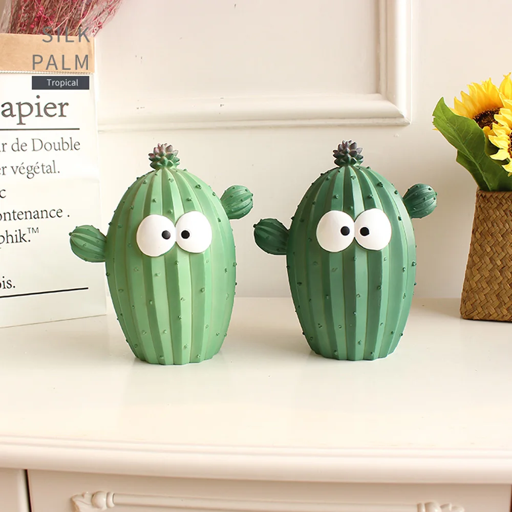 Creative Green Cactus Piggy Bank Children Cartoon Cute Money Box Savings Various Designs Available Cash Save Coins