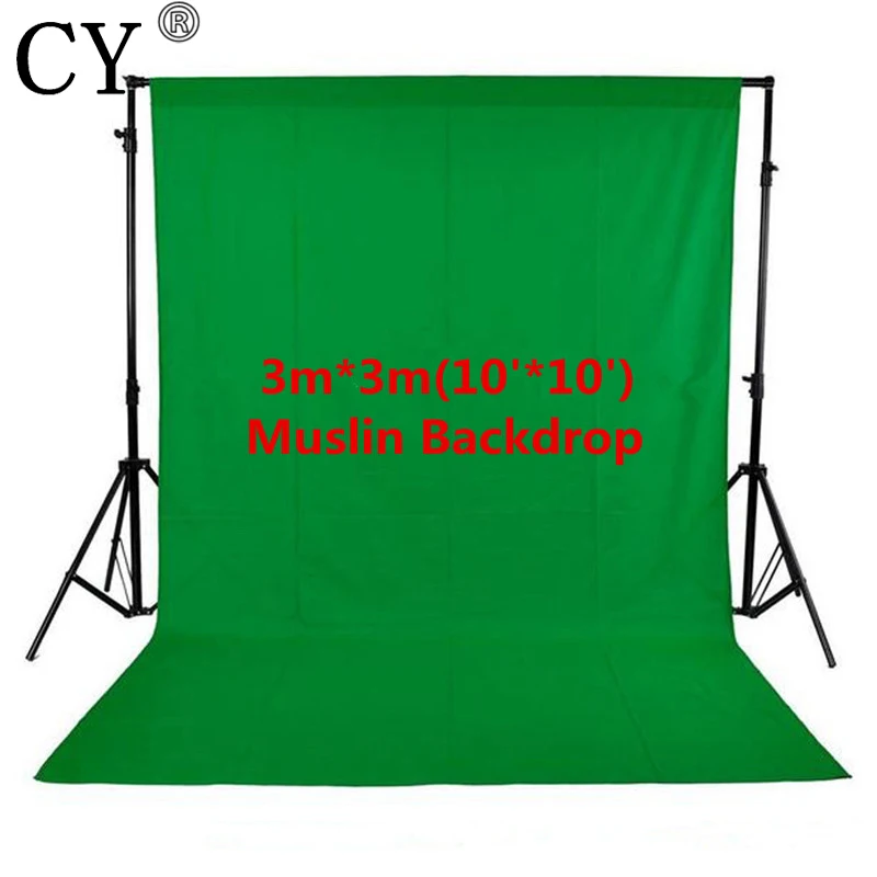 

Photo Studio 10ft x 10ft 3m x 3m Solid Green Muslin Backdrop Photography Backgrounds Backdrop Hot Selling