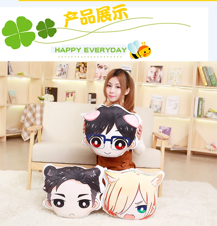 Cosplay&ware 45cm X 40cm Anime Yuri On Ice Katsuki Victor Plisetsky Cosplay Costume Accessories Dakimakura Sleep Pillow Cushion -Zentai shop online HTB1Aw9pkNuTBuNkHFNRq6A9qpXak.jpg