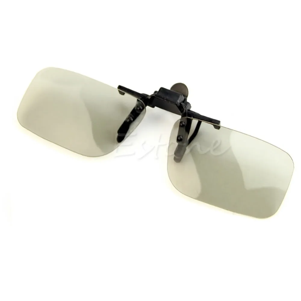 1 PC Clip On type Passive Circular Polarized 3D Glasses Clip for 3D TV Movie