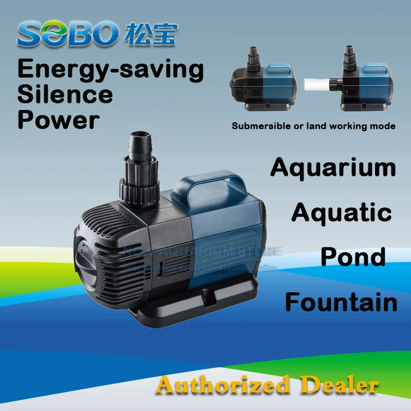 

SOBO Submersible Water Pump Fish Pond Aquarium Tank Waterfall Fountain Sump BO-1800A BO-2800A BO-3800A BO-4800A Authorized Dea