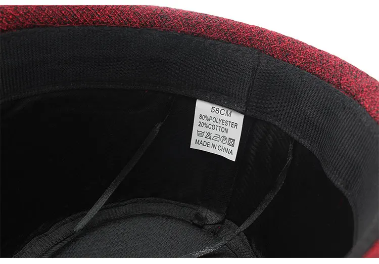 Hat gangster Hat men felt  fedora Hats for men women 58 cm adjustable  (3)
