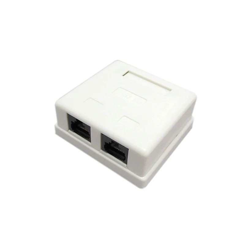 RJ45 junction box CAT5e network connector 2 port Desktop box 2 port