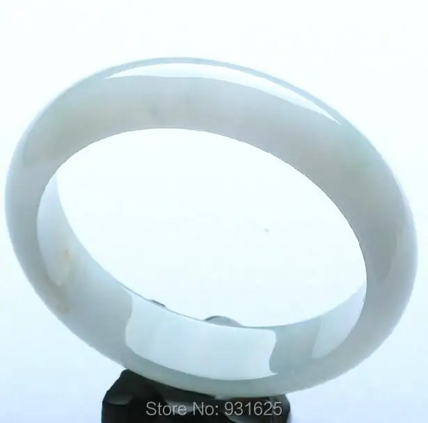 

Natural Grade A Ice Clear Handmade Woman's Bangle Green Bracelet Girl's Gift Bangles + certificate 57-62mm