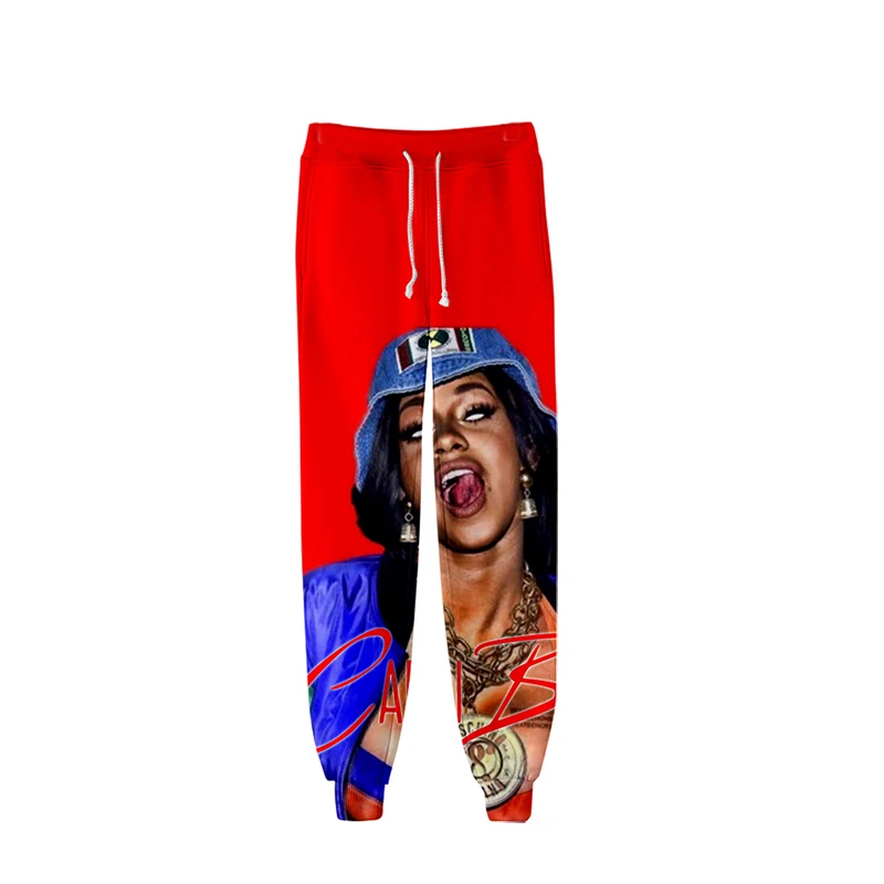 Забавные милые 3d напечатанные Cardi B модные хип хоп Мужские Женские брюки для бега повседневные Длинные свободные брюки 3D фитнес брюки спортивные брюки 4XL
