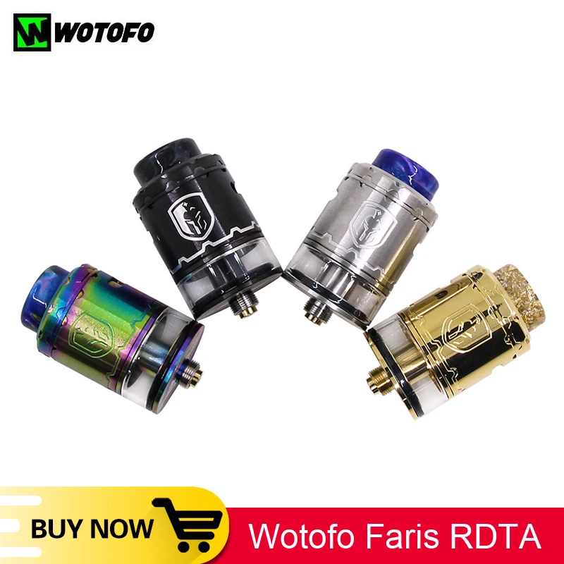 

Original Wotofo Faris RDTA 24mm diameter 3ml Atomizer Vape Tank RDA & RDTA 2-in-1 Rebuilding Dripping vapor for 510 Thread mod