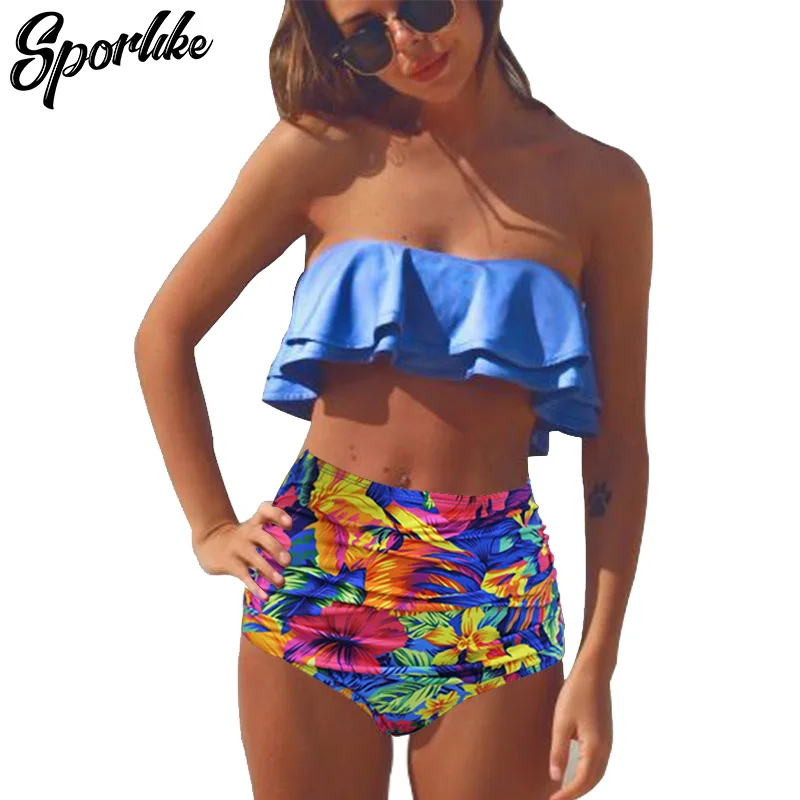 

Sexy Bikinis Women Swimsuit 2019 Summer Beachwear Bathing Suits Swim Wear Padded Push up Swimwear Halter Top Bikini Set