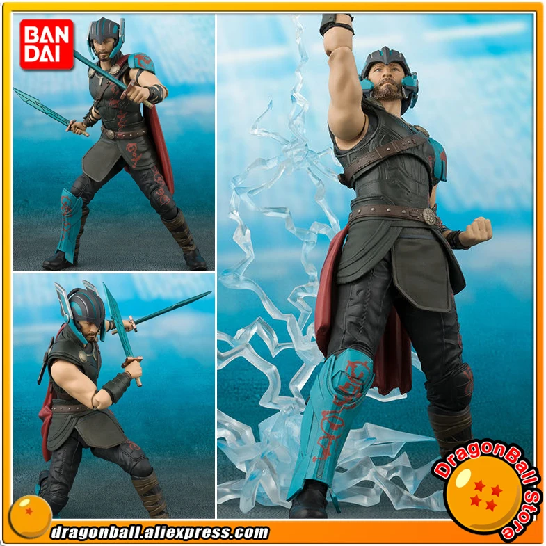 Аниме "Thor: Ragnarok" BANDAI Tamashii нация S.H. Figuarts/SHF эксклюзивная фигурка-Thor& THUNDER EFFECT SET