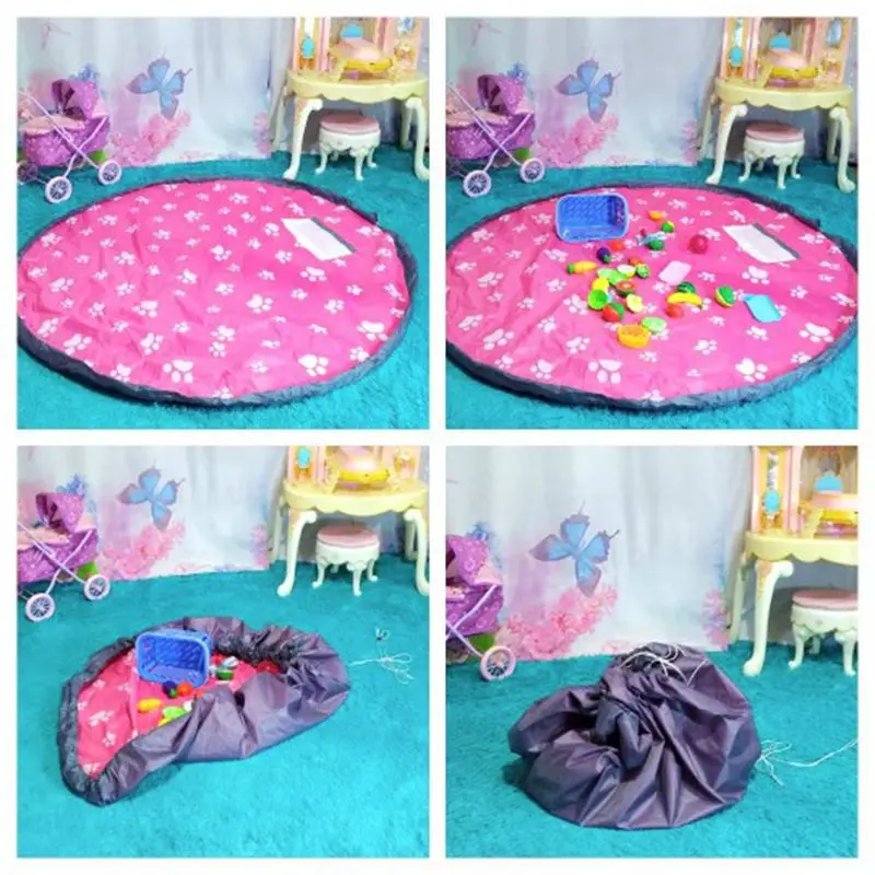 

Creative Kids Toy Storage Bag Beach Park Portable Play Mat Lego Toys Organizer Holder Picnic Mat Drawstring Playing Blanket