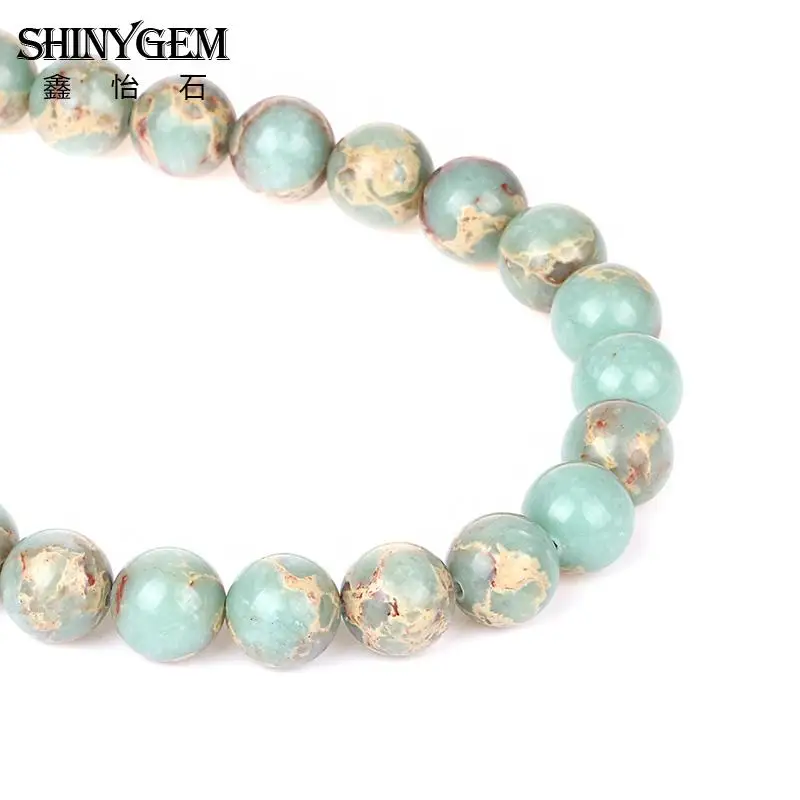 ShinyGem 4/6/8/10/12 мм круглые змеиные бусины уникальный синий зеленый морской осадок