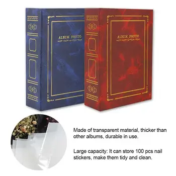 

Nail Stickers Tag Collection Albums Nail Art Display Storage Book 100pcs Capacity a