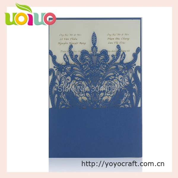 Nice Looking China Wedding Invitation Card Designs Pocket Crown