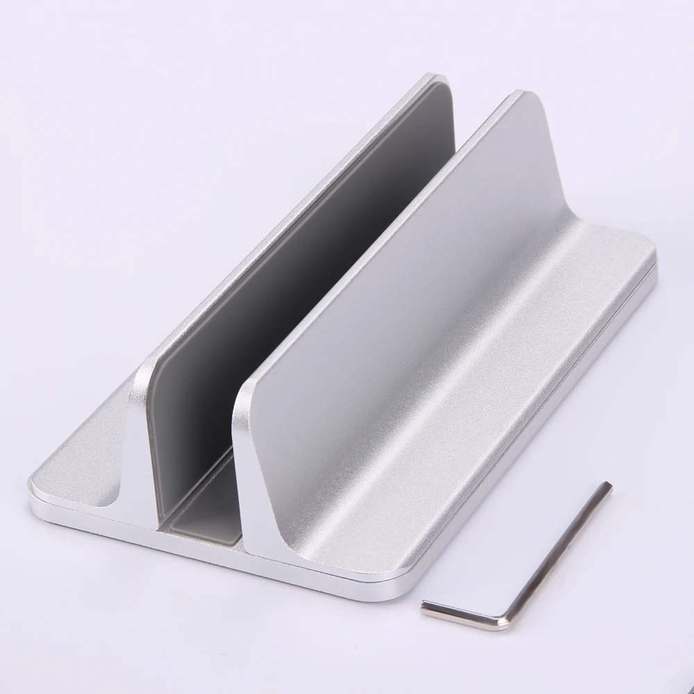 Bestjing Aluminum Alloy Vertical Laptop Stand Adjustable Notebook Desktop Holder Mount For Apple Macbook