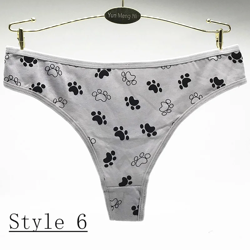 Style 6 1 шт., сексуальные стринги и стринги, женские модные Соблазнительные милые трусики, высокое качество, 95% хлопок, нижнее белье для женщин, мягкое, удобное - Цвет: Style 6