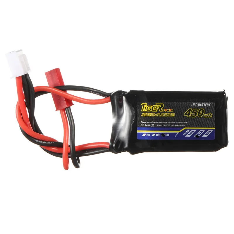 Аккумуляторная батарея Lipo Tiger Power 7 4 В 450 мАч 60C 2S JST Plug | Игрушки и хобби