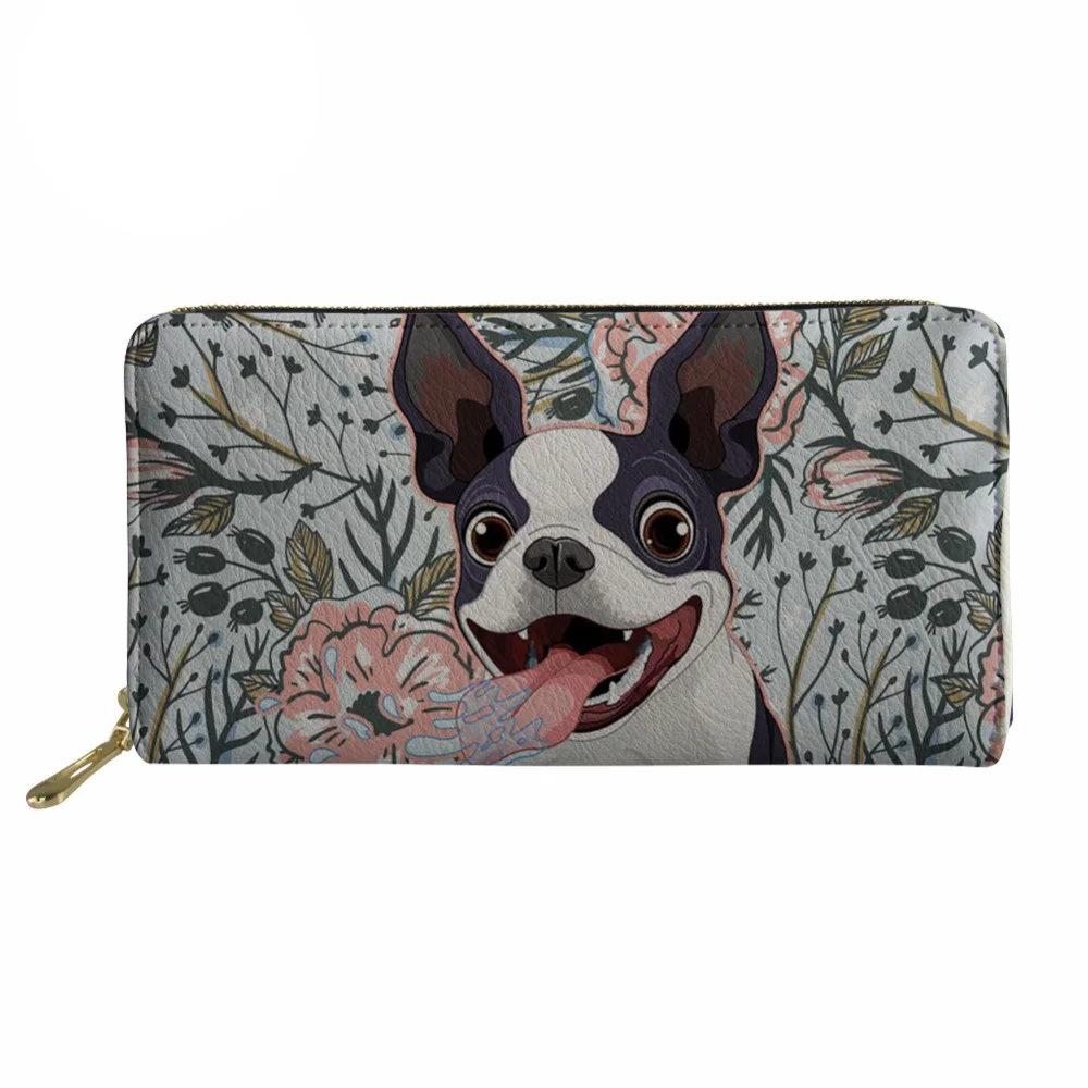 Buy Clutch Wallets Women Funny Puppy Boston Terrier