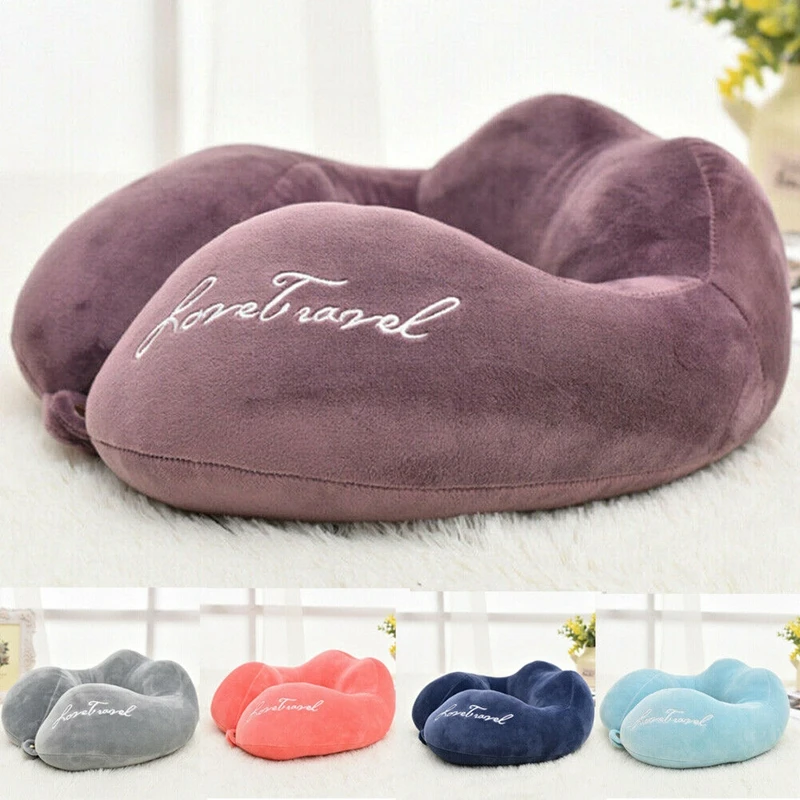 

U-shaped Pillows Travel Outdoor Portable Pillow Neckrest Travel Folding Slow Rebound Memory Foam Train Plane
