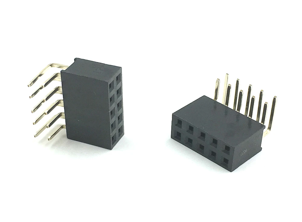 100 шт. 2 54 мм двухрядная прямоугольная Женская головка RA90D 2x 2P/3P/4P/5P/6P/7P/8P/10P/20P/25P/40P 0 1