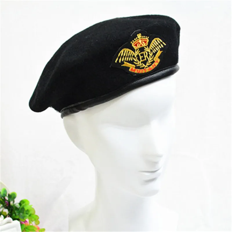 wool beret mens High Quality Wool Berets fashion Army cap Star Emblem Sailor Dance Performance Hat Trilby chapeau for men women unisex GH-400 mens fleece beret